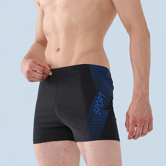 Männer Badehose Quick Dry Weiche Elasic Hohe Taille Dünn Plus Größe Soft Slim 4XL blau von Joom DACH