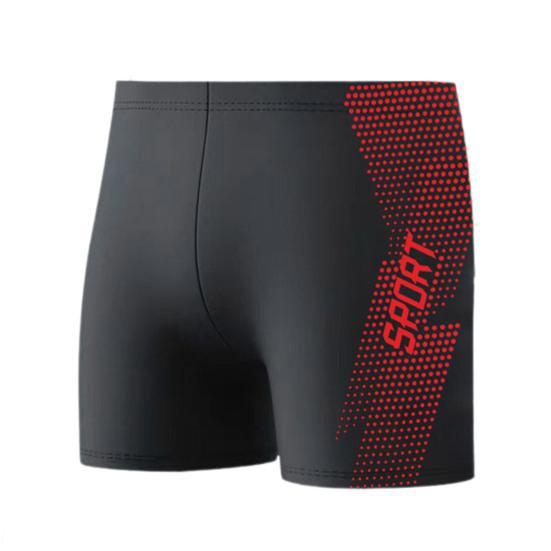 Männer Badehose Quick Dry Weiche Elasic Hohe Taille Dünn Plus Größe Soft Slim 5XL rot von Joom DACH