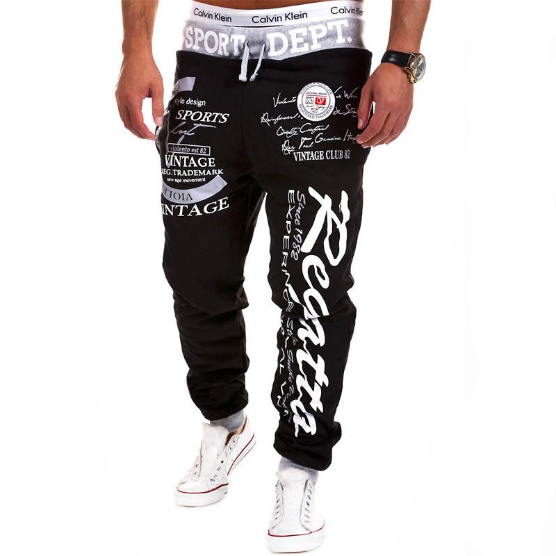 Männer Baggy Hosen Männer Jogging Hosen Persönlichkeit Jogginghose Männer Casual Hosen 4XL schwarz von Joom DACH
