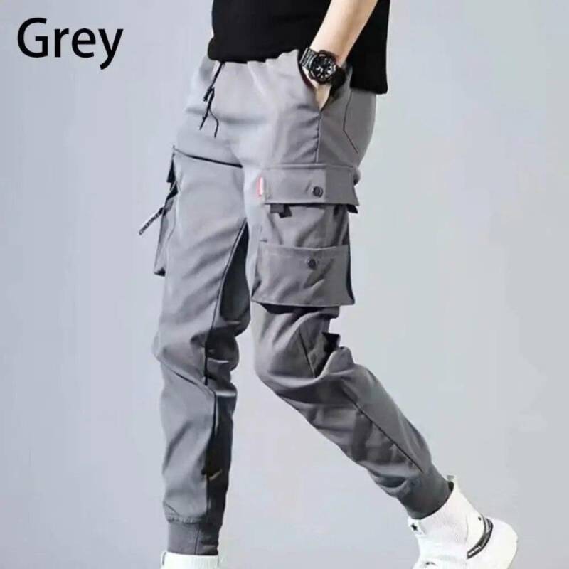 Männer Cargo Hosen Multi Tasche Kordelzug Outdoor Mann Jogginghose Männlichen Hip Hop Joggers Hosen Mode Jogginghose Overalls Casual L von Joom DACH