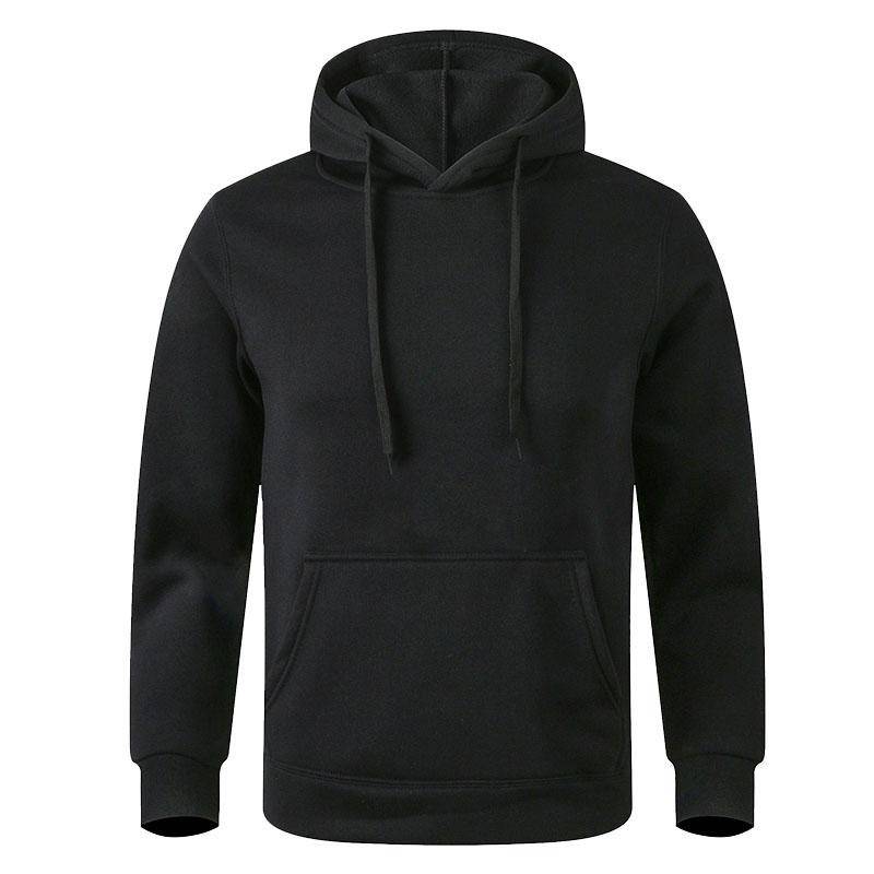 Männer Casual Hoodies Fleece Hip Hop Solide Pullover Sweatshirt Männer Sportswear Kleidung Sweatshirt männer Kleidung S schwarz von Joom DACH