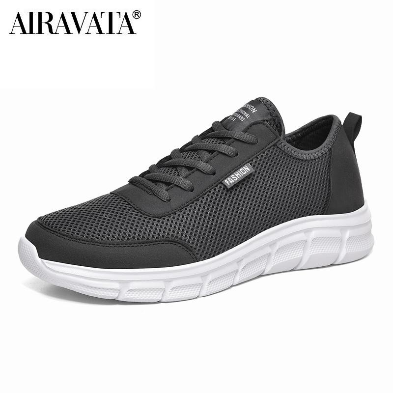Männer Casual Schuhe Mesh Atmungsaktive Männliche Schuhe Tenis Schuhe Outdoor Schuhe Turnschuhe Plus Größe 39-48 48 dunkelgrau von Joom DACH