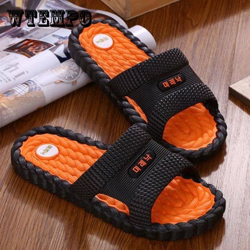 Männer EVA Hausschuhe Schwarz Patchwork Farbe Weiche Sohle Casual Indoor Hausschuhe Zu Hause Badezimmer Anti Slip Hausschuhe Sommer 42-43 grau von Joom DACH