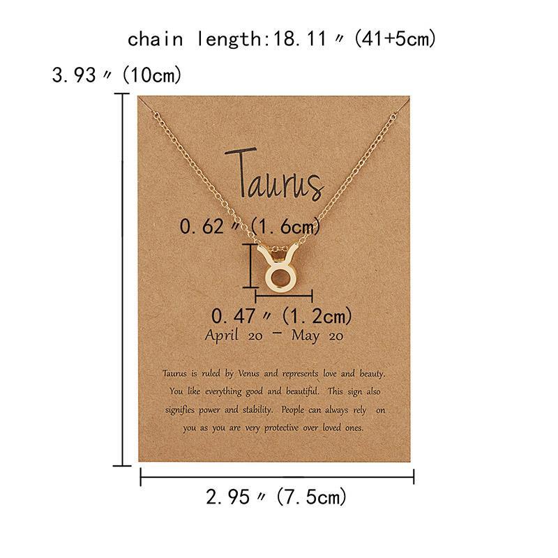 Männer Frauen 12 Horoskop Sternzeichen Anhänger Halskette Widder Löwe 12 Konstellationen Schmuck Kinder Weihnachtsgeschenk Golden/Taurus von Joom DACH