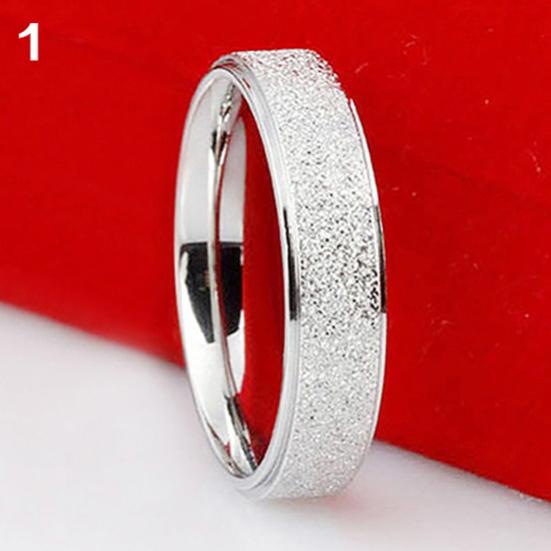 Männer Frauen Ehering Edelstahl Matt Ring Schmuck Paar Size 10 silber von Joom DACH