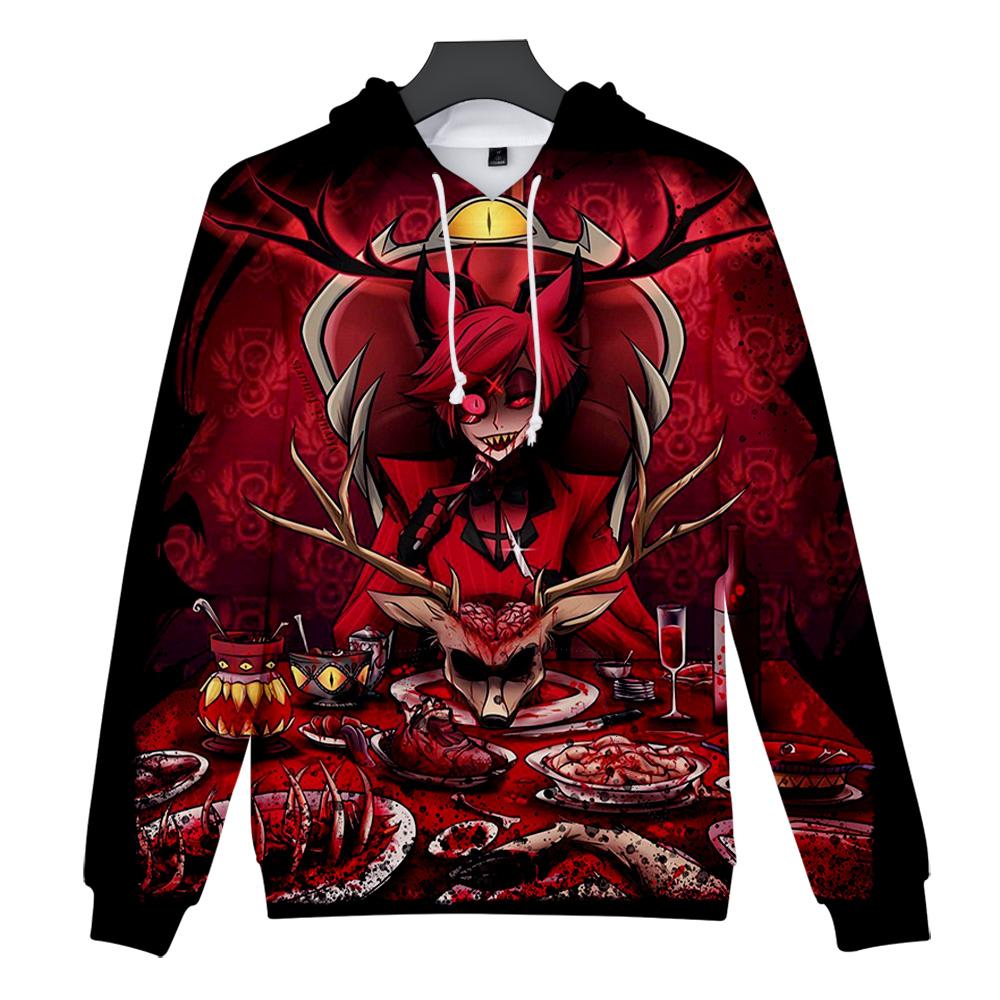 Männer Frauen Fleece Mit Kapuze Hazbin Hotel Gedruckt Frühling Herbst Pullover Sweatshirt Mode Hoodie Lässige Hip Hop Neue Männer Trainingsanzug Streetwear L von Joom DACH