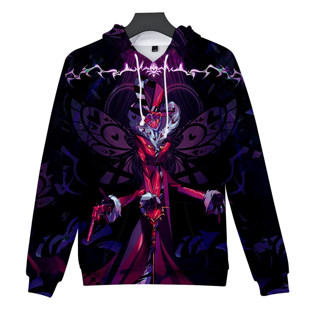 Männer Frauen Fleece Mit Kapuze Hazbin Hotel Gedruckt Frühling Herbst Pullover Sweatshirt Mode Hoodie Lässige Hip Hop Neue Männer Trainingsanzug Streetwear L violett von Joom DACH