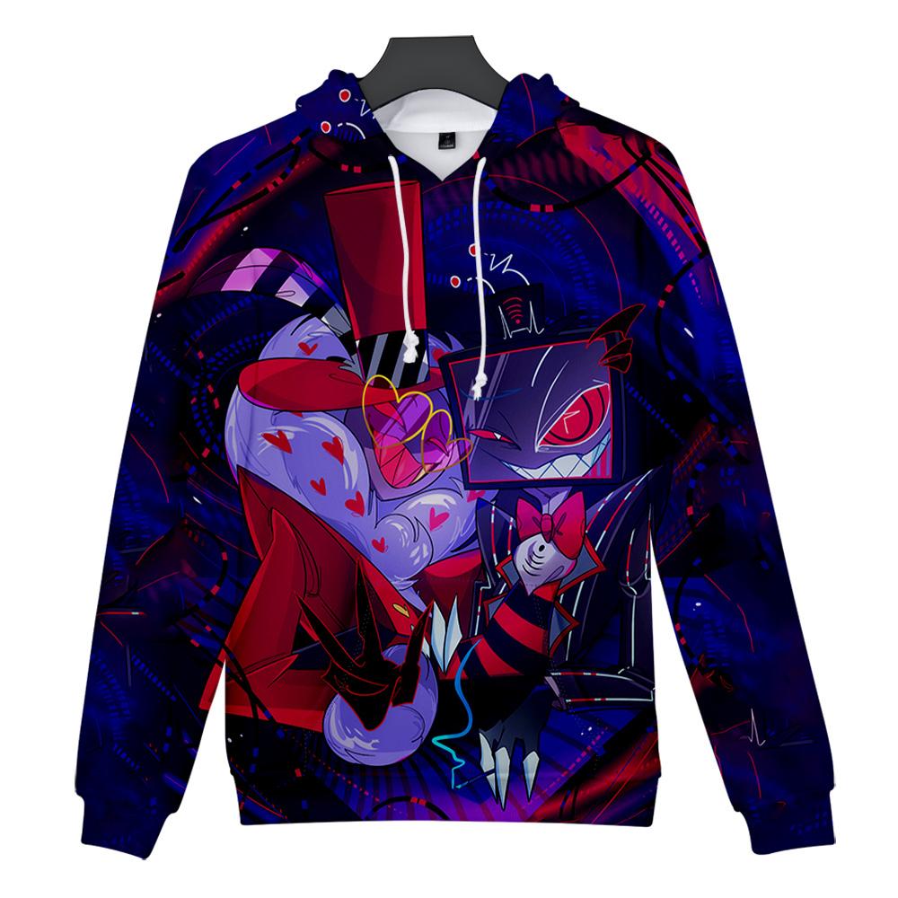 Männer Frauen Fleece Mit Kapuze Hazbin Hotel Gedruckt Frühling Herbst Pullover Sweatshirt Mode Hoodie Lässige Hip Hop Neue Männer Trainingsanzug Streetwear M blau von Joom DACH
