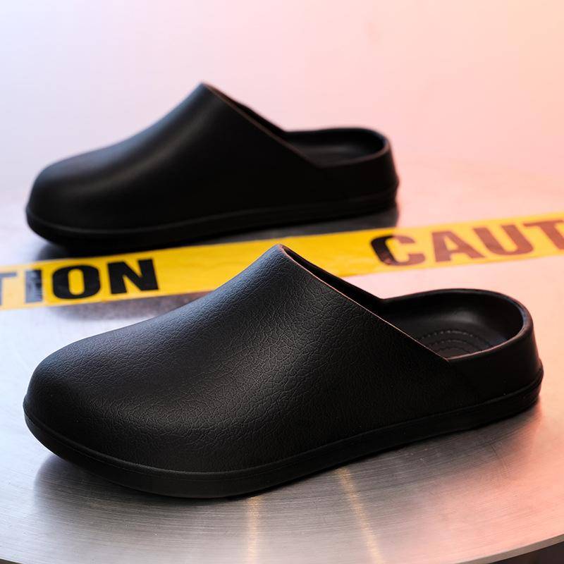 Männer Frauen Hausschuhe Paare Garten Clog Frauen Wasserdicht Koch Schuh Bequeme Sandalen Hausschuhe Für Tierarbeiter Outdoor Angelschuhe 40-41 schwarz von Joom DACH