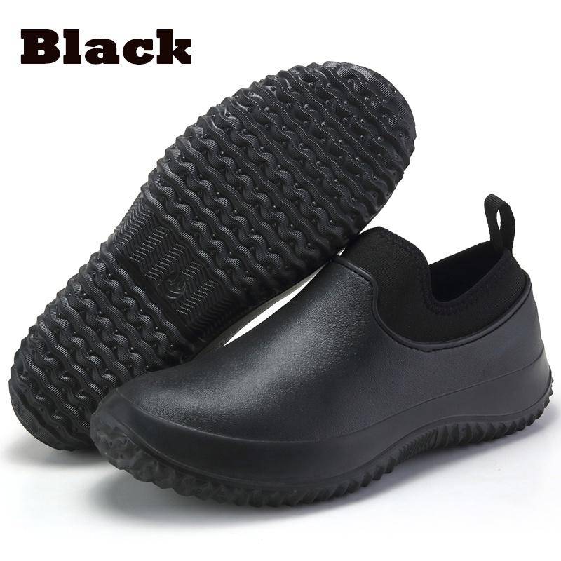 Männer Frauen Küche Schuhe Garten Wasserdicht Sicherheit Slip auf Öl-proof Chef Multifunktionale Restaurant Arbeit Medizinische Schuhe 43 schwarz von Joom DACH