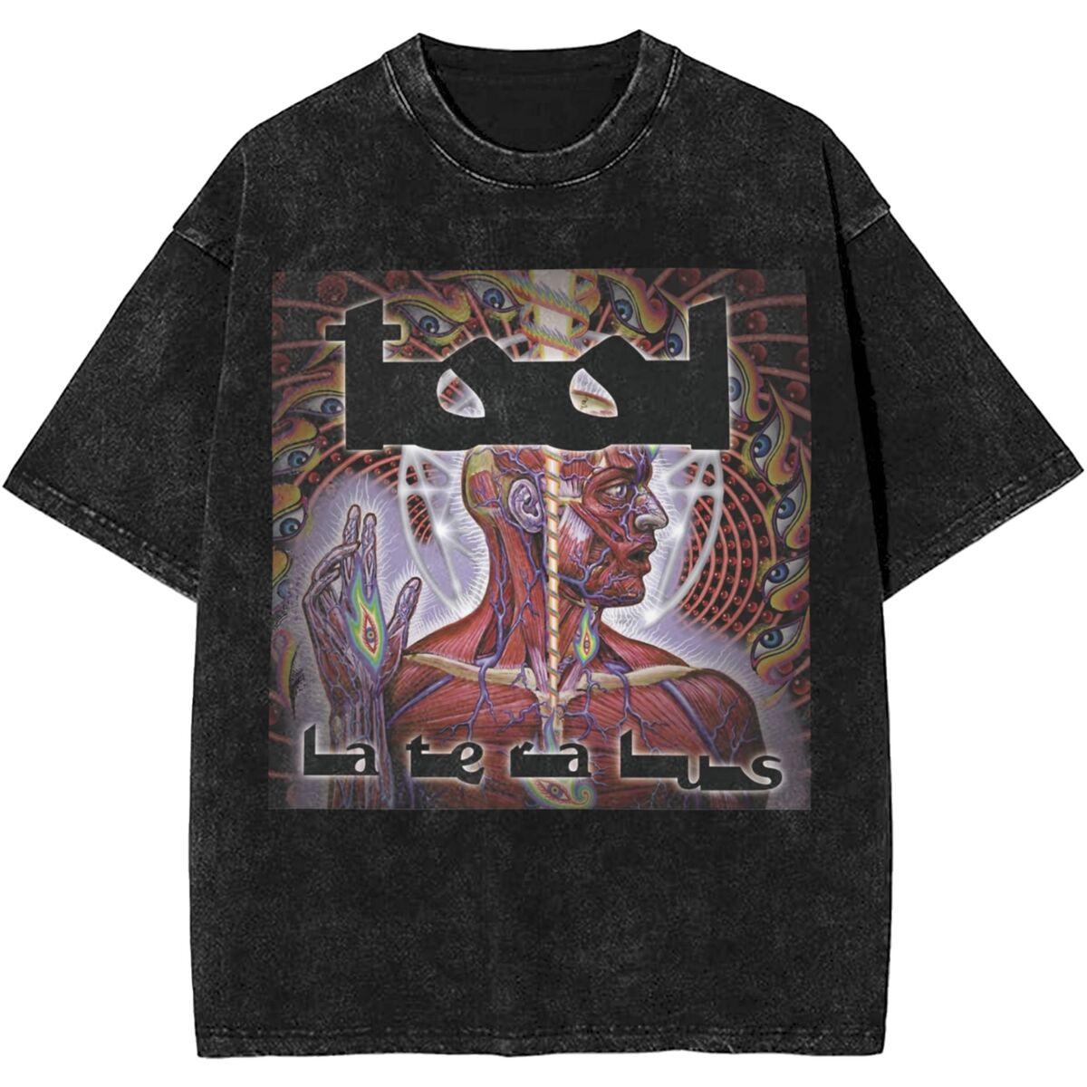 Männer Frauen Rock Tool Band Lateralus Heavy Metal Musik Vintage Washed T Shirt Merch Baumwolle Top Kleidung Übergroß 2XL von Joom DACH