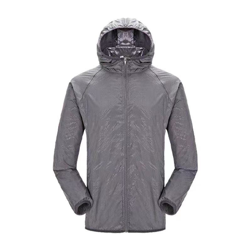Männer Frauen Wandern Jacken Wasserdicht Sonnenschutz Windjacke Camping Klettern Outdoor Regen Mantel Tragbare Kleidung XXL grau von Joom DACH