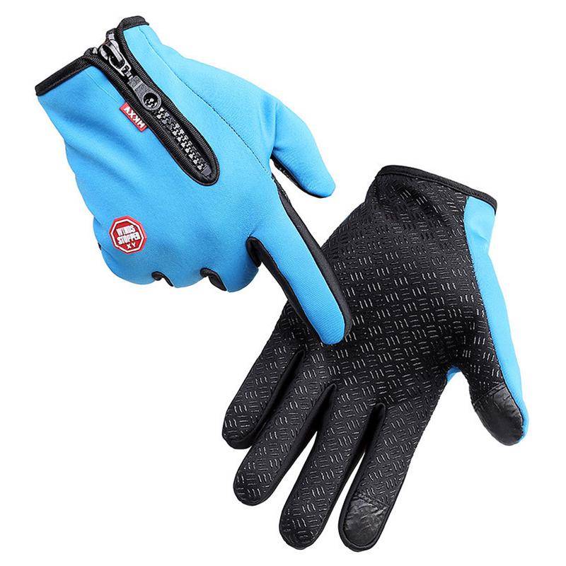 Männer Frauen Winter Warm Winddicht Wasserdicht Thermo Touchscreen Handschuhe Fäustlinge M blau von Joom DACH