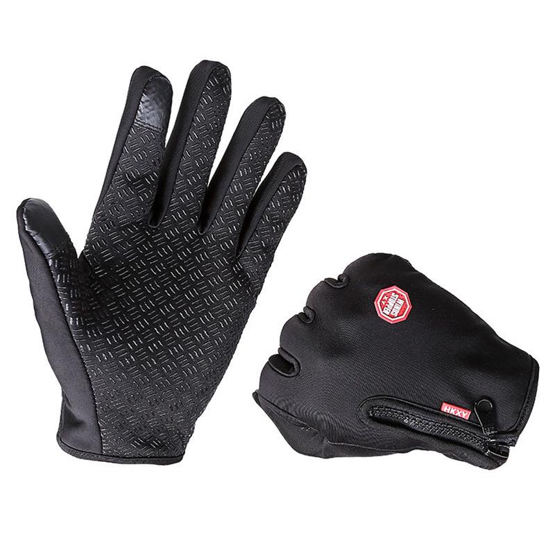 Männer Frauen Winter Warm Winddicht Wasserdicht Thermo Touchscreen Handschuhe Fäustlinge M schwarz von Joom DACH