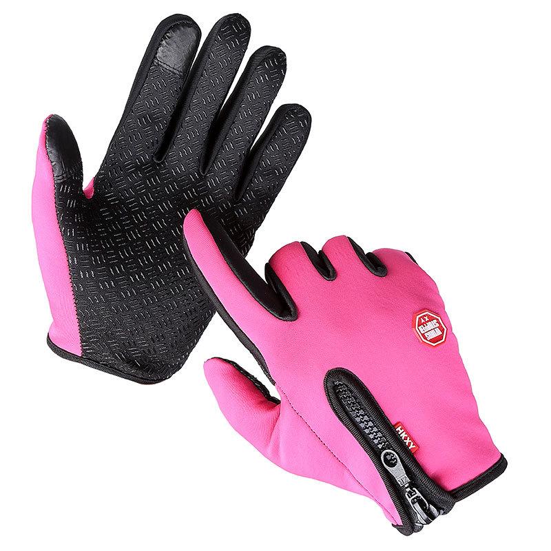 Männer Frauen Winter Warm Winddicht Wasserdicht Thermo Touchscreen Handschuhe Fäustlinge S rot von Joom DACH