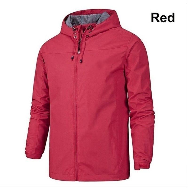 Männer Frühling Herbst Winddicht Wasserdicht Dünne Jacken Im Freien Wandern Bergsteigen Angeln Jacke Windjacke Sport Hoodies XXXXXL rot von Joom DACH