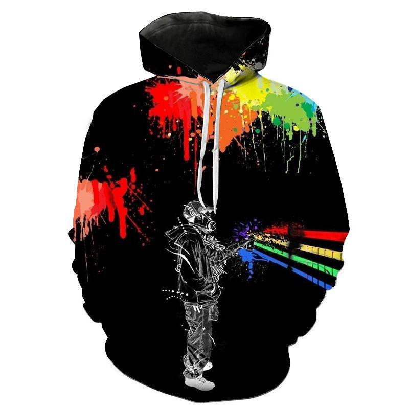 Männer Graffiti Hoodies Jungen Mädchen Kinder 3D Druck Sweatshirt Lustige Kunst Sportbekleidung Casual Junge Mädchen Kinder Coole Hoodie Kleidung L von Joom DACH