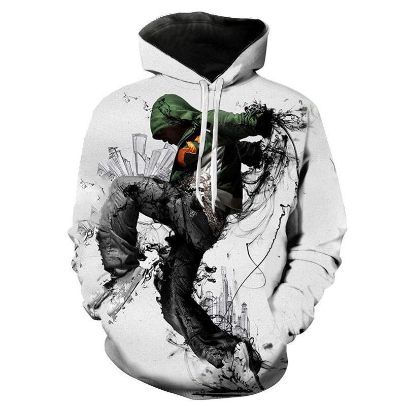 Männer Graffiti Hoodies Jungen Mädchen Kinder 3D Druck Sweatshirt Lustige Kunst Sportbekleidung Casual Junge Mädchen Kinder Coole Hoodie Kleidung M von Joom DACH