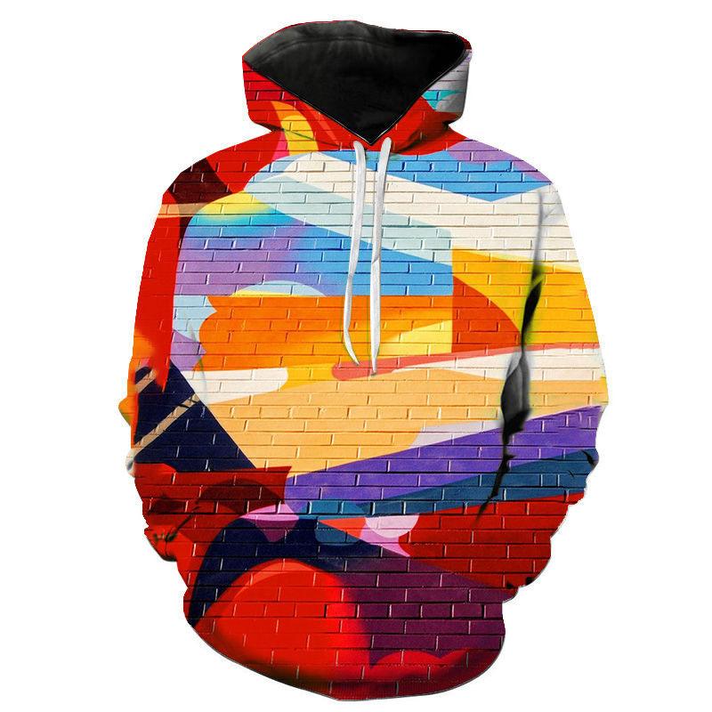 Männer Graffiti Hoodies Jungen Mädchen Kinder 3D Druck Sweatshirt Lustige Kunst Sportbekleidung Casual Junge Mädchen Kinder Coole Hoodie Kleidung S von Joom DACH