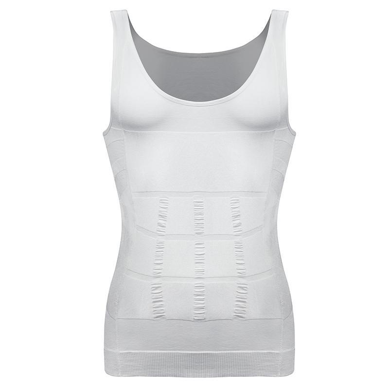Männer Gym Sport Fitness Weste Shapewear Bauch Unterhemden Bodybuilding Tank Tops Abnehmen Body Shaper 3XL weiß von Joom DACH