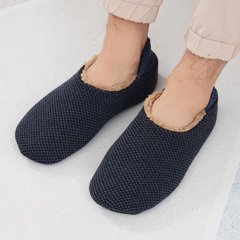 Männer Herbst Winter Hause Geklebt Anti Slip Socken Boden Socken Indoor Weichen Boden Anti Slip Warme 40-44 navy blau von Joom DACH