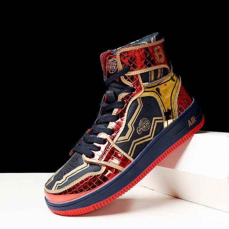 Männer High Top Sneaker Schuhe Männer Sportschuhe Venom Basketball Schuhe Casual Sneakers Skateboard Schuhe 39 rot/blau von Joom DACH