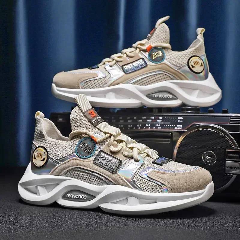 Männer Hohe Qualität Turnschuhe Männlichen Frühjahr Neue Casual Woven Atmungsaktive Schuhe Tenis Luxus Schuhe Männer Plattform Turnschuhe Laufschuhe 39 von Joom DACH