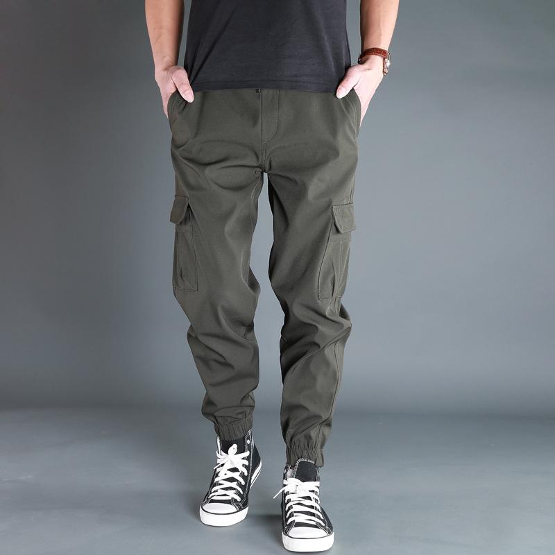 Männer Hosen Schwarz Jogger Multi Tasche Lose Sport Hosen Frühling Herbst Männlich Casual Jogginghose Cargo Hosen Plus Größe M-6XL 5XL von Joom DACH