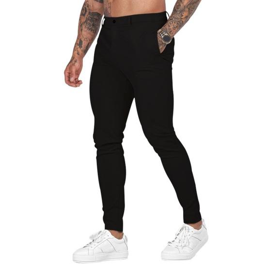 Männer Hosen Slim Fit Einfarbig Knöchel Länge Weiche Atmungsaktive Mittlere Taille Taste Zipper Verschluss Männer Pendeln Täglichen Hosen M schwarz Männer Hosen Slim Fit Einfarbig Knöchel Länge Weiche Atmungsaktive Mittlere Taille Taste Zipper Verschluss Männer Pendeln Täglichen Hosen M schwarz von Joom DACH