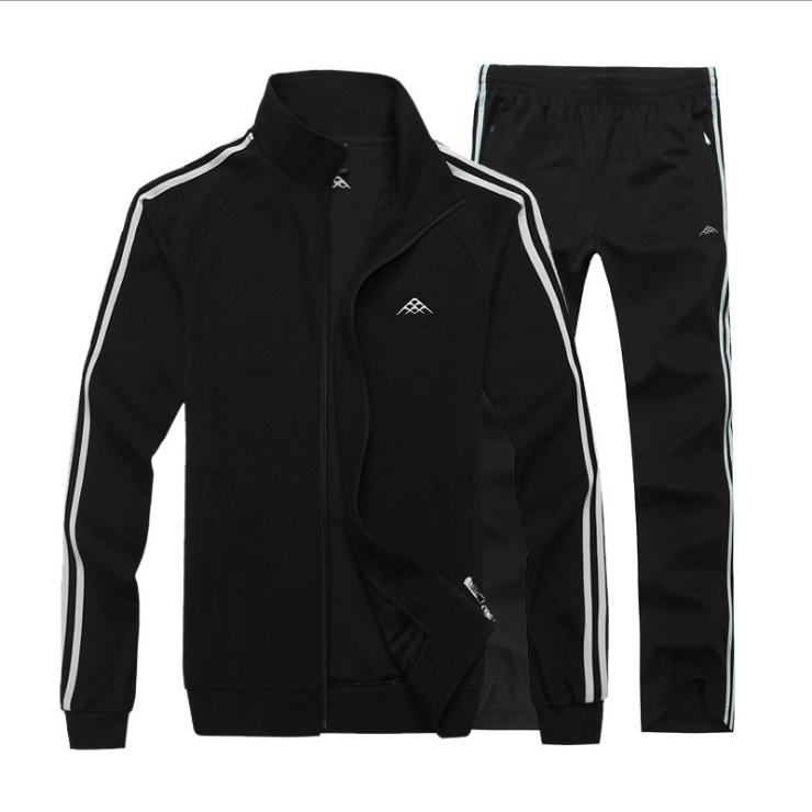Männer Kapuzenanzug Männer Casual Trainingsanzüge Sport Sets Jogginganzüge Herren Hoodies Sets 6XL schwarz von Joom DACH