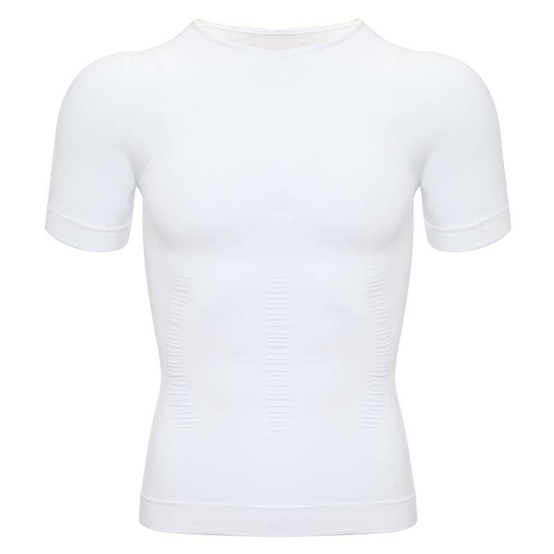 Männer Kompression Shirt Unterhemd Abnehmen Unterwäsche Sommer Tank Tops Workout Weste Abs Bauch Schlank Body Shaper Enge Shapewear XXL weiß von Joom DACH