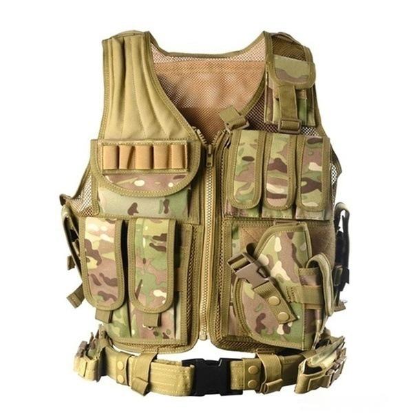 Männer Militärische Taktische Weste Abnehmbare Multi-tasche Armee Kampf Weste Erwachsene/kind Jagd Jacke CS Airsoft Paintball Spiel schutzausrüstung von Joom DACH