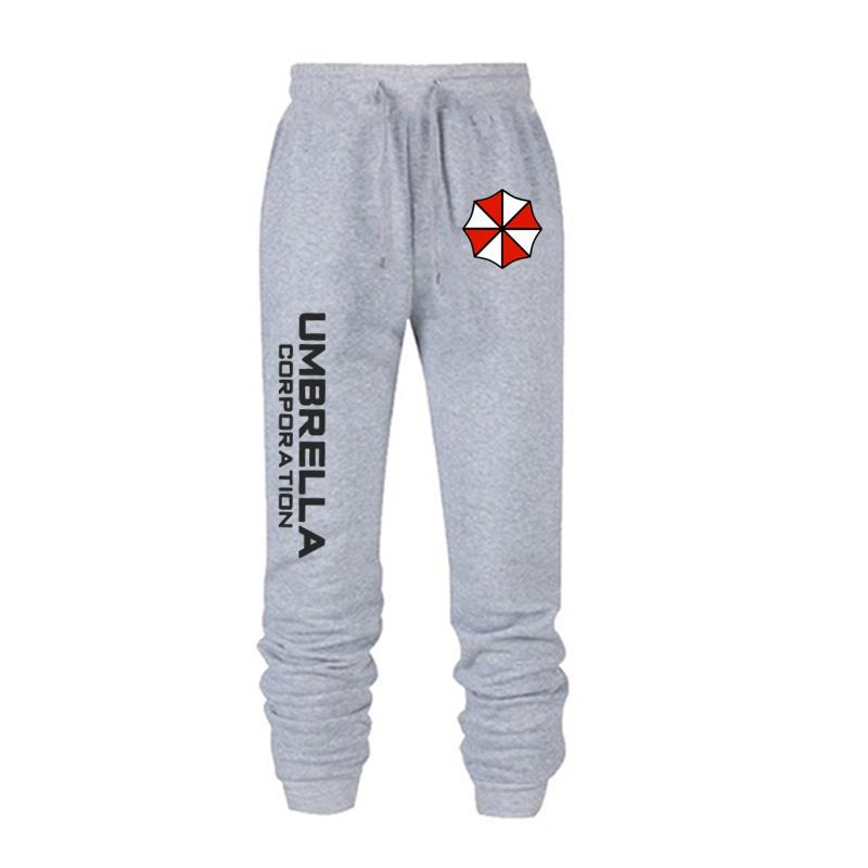 Männer Mode Resident Evil Print Hosen Regenschirm Frühling Herbst Fleece Jogginghose Unisex Lange Hosen Casual Sport Hosen L grau von Joom DACH