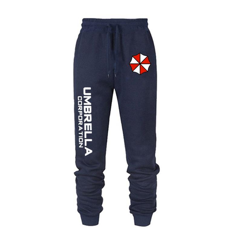 Männer Mode Resident Evil Print Hosen Regenschirm Frühling Herbst Fleece Jogginghose Unisex Lange Hosen Casual Sport Hosen L navy blau von Joom DACH