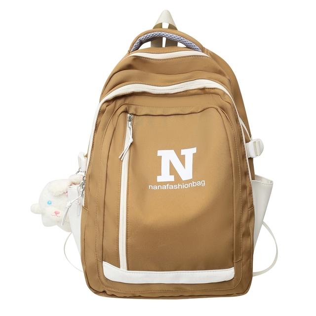 Männer Nylon Laptop Weiß Trendy Damen Student Büchertasche Coole Männliche Frauen Freizeit Rucksack Weibliche Reise Mode Mädchen Junge Schultasche No rabbit doll khaki von Joom DACH