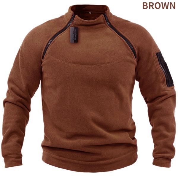 Männer Outdoor Fleece Taktische Armee Jacke Wandern Camping Winter Thermo Winddicht US Army Military Outwears M braun von Joom DACH