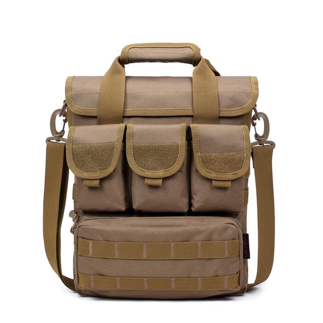 Männer Outdoor Taktische Tasche Molle Messenger Taschen Military Camouflage Einzelne Schulter Laptop Tasche braun von Joom DACH