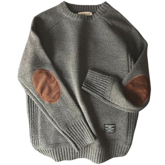 Männer Pullover Pullover Herbst Mode Lässig Lose Dicke Oansatz Wolle Gestrickte Oversize Harajuku Streetwear Strickwaren M-5XL XXXXL graue von Joom DACH
