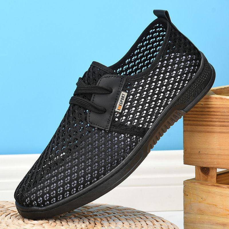 Männer Schuhe Sommer Weiche Slipper Faule Schuhe Leichte Bequeme Mesh Casual Schuhe Männer Turnschuhe Tenis Masculino Zapatillas Hombre 44 schwarz von Joom DACH