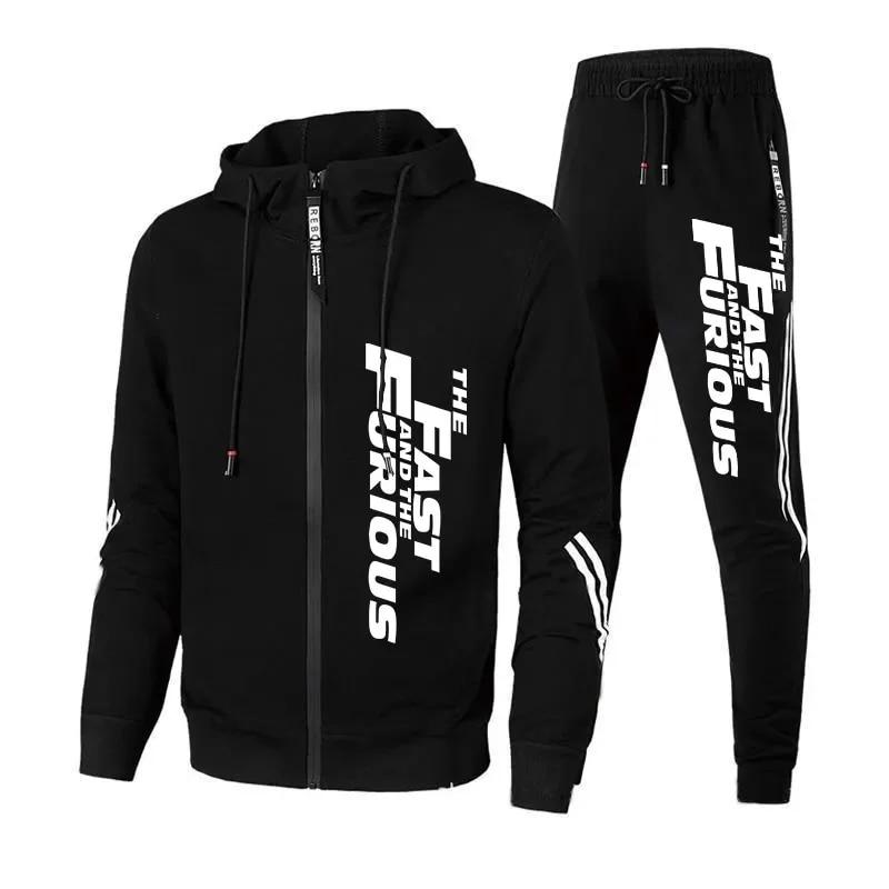 Männer Sets Trainingsanzug Hoodie + Hosen Zipper Streifen Mode Casual Outdoor Sport Jogging Fitness Sportswear Männer Sweatshirt Anzug M-3XL 3XL von Joom DACH