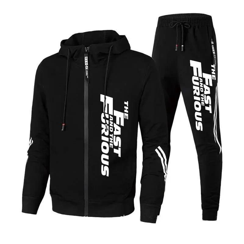 Männer Sets Trainingsanzug Hoodie + Hosen Zipper Streifen Mode Casual Outdoor Sport Jogging Fitness Sportswear Männer Sweatshirt Anzug M-3XL 3XL von Joom DACH