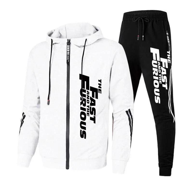 Männer Sets Trainingsanzug Hoodie + Hosen Zipper Streifen Mode Casual Outdoor Sport Jogging Fitness Sportswear Männer Sweatshirt Anzug M-3XL L von Joom DACH
