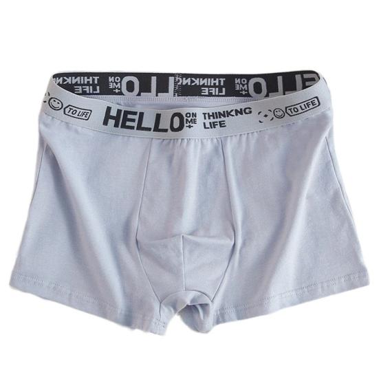 Männer Shorts Höschen Brief Drucken Patchwork Farbe Shorts Slips Mid-taille Atmungsaktive Bequeme Unterwäsche 4XL licht grau von Joom DACH