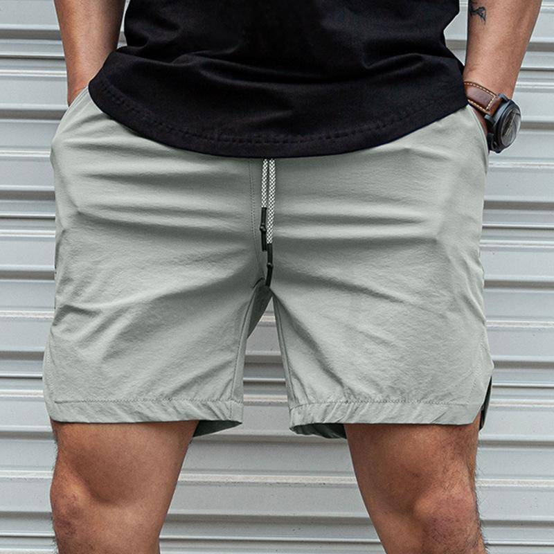 Männer Shorts Leichte Dünne Kurze Hosen Laufen Squat Fitness Shorts Männer GYM Tragen Schnell trocknende Kordelzug Shorts XL grau von Joom DACH