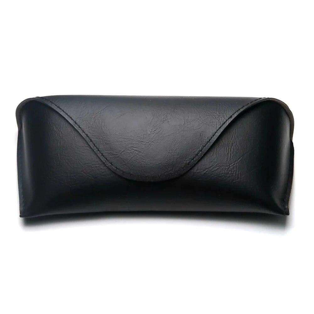 Männer Soft Magnet Leder Sonnenbrille Fall Unsex Brillen Box Frauen Schwarz Brillenetuis schwarz von Joom DACH