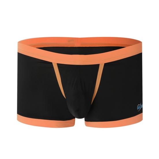 Männer Sommer Shorts Slips Low-rise Patchwork Farbe U Konvexen Unterwäsche Brief Drucken Nahtlose Unterhosen L schwarz von Joom DACH