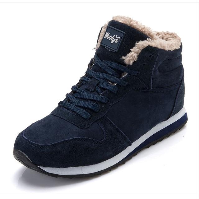 Männer Stiefel Herren Winter Schuhe Mode Schnee Stiefel Schuhe Plus Größe Winter Turnschuhe Knöchel Männer Schuhe Winter Stiefel Schwarz blau Schuhe 41 blau von Joom DACH
