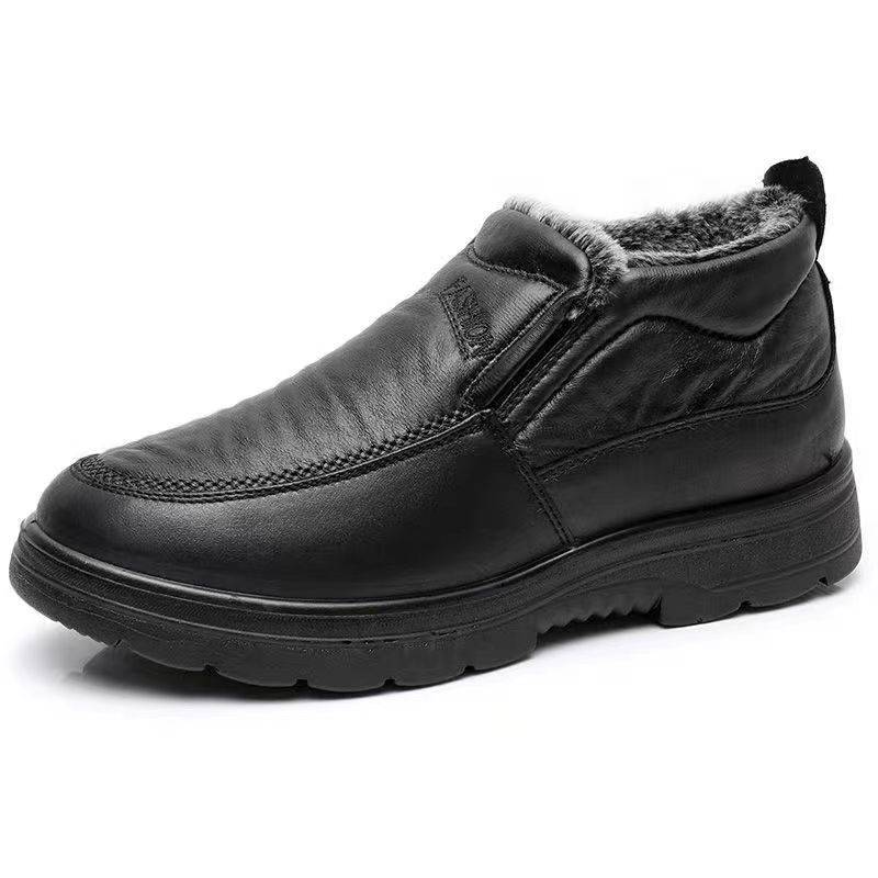 Männer Stiefel Hohe Qualität Stiefeletten Männer Leichte Männer Casual Schuhe Winter Warme Pelz Arbeits Schuhe Männlichen Outdoor 48 schwarz von Joom DACH