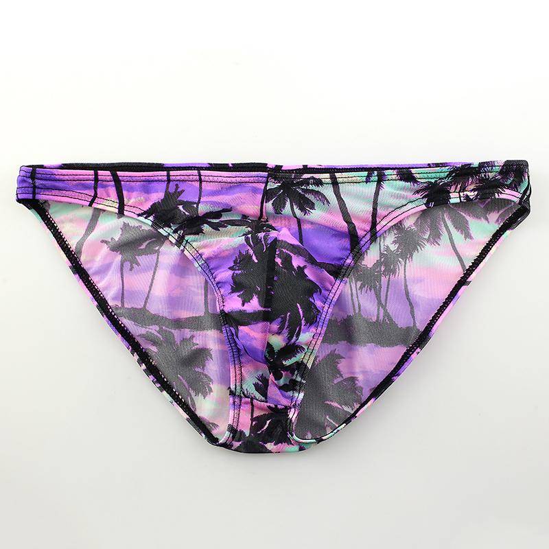 Männer Strand Coconut Tree Print Unterhose Mesh Atmungsaktive Low Waist Slips XXL von Joom DACH