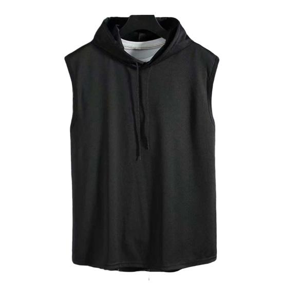 Männer Sweatshirt Junge Kordelzug Hip Hop Sommer Tank Top mit Kapuze Männer Sommer Weste Männer Sweatshirt Männer Kleidungsstück 3XL schwarz von Joom DACH